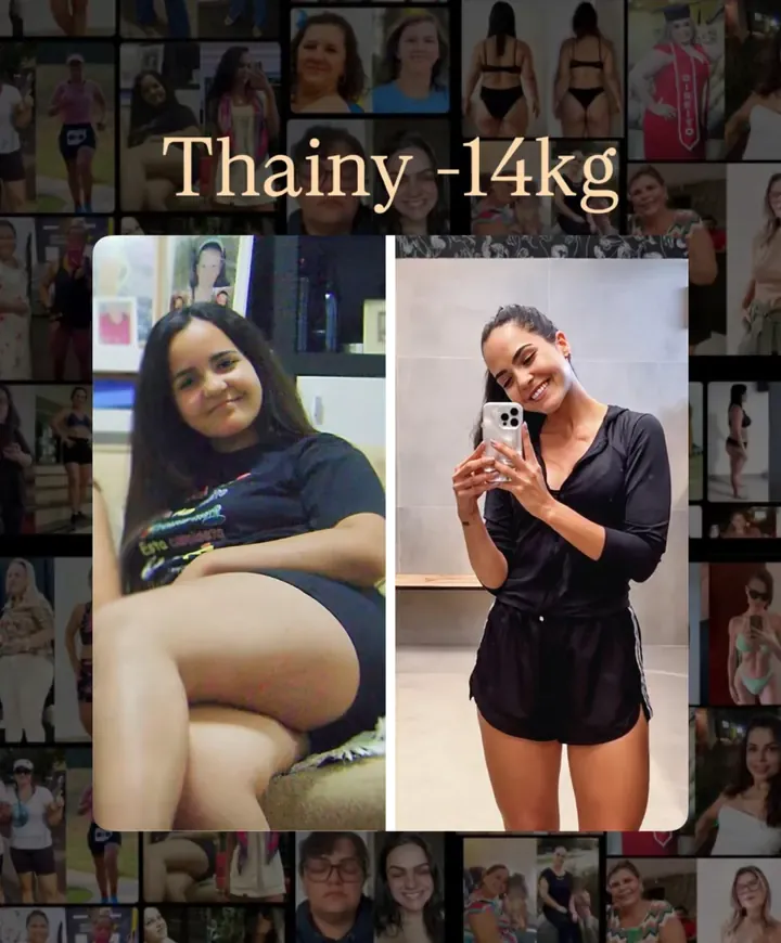 Thainy, antes e depois: menos 14 kg